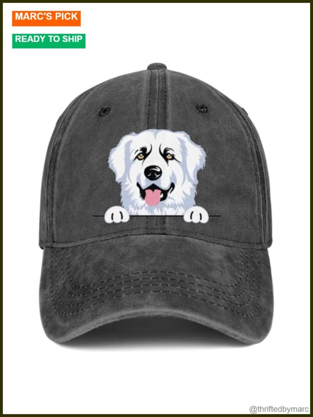 Dog Lover Baseball Cap Printed Cute Doggie Adjustable Denim Hat